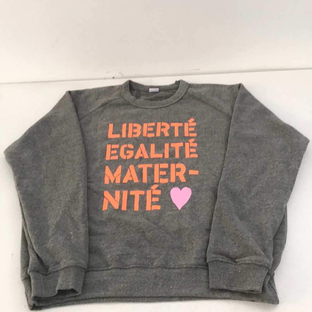 Clare V Liberté Egalité Maternité Sweatshirt